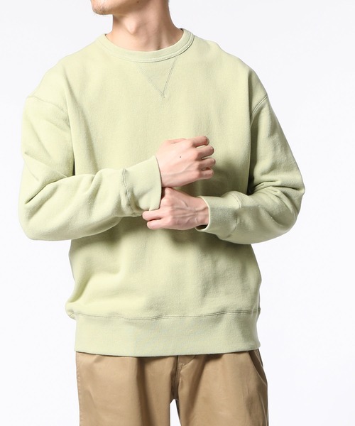 ADAM ET ROPE'(アダムエロペ)の「ヘビーテリー裏毛CN(スウェット・メンズ・ベージュ/ライトグリーン/ホワイト系その他2・S/M/L)」の1枚目の写真