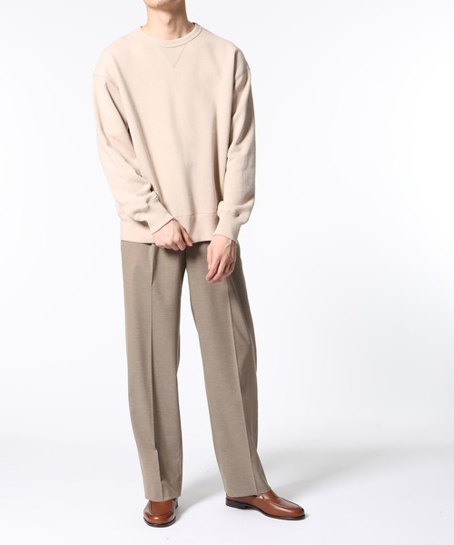 ADAM ET ROPE'(アダムエロペ)の「ヘビーテリー裏毛CN(スウェット・メンズ・ベージュ/ライトグリーン/ホワイト系その他2・S/M/L)」の15枚目の写真