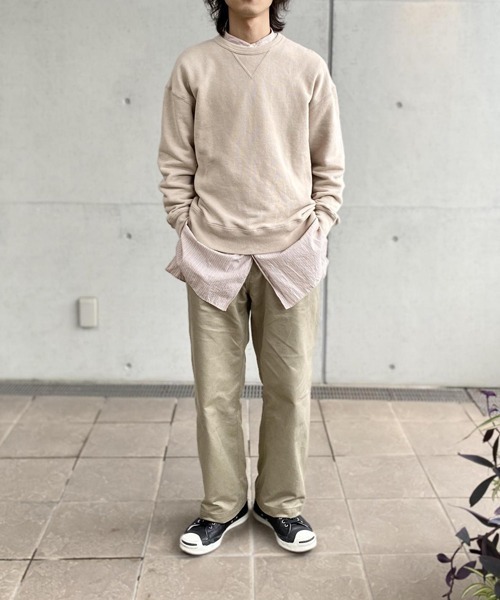 ADAM ET ROPE'(アダムエロペ)の「ヘビーテリー裏毛CN(スウェット・メンズ・ベージュ/ライトグリーン/ホワイト系その他2・S/M/L)」の20枚目の写真