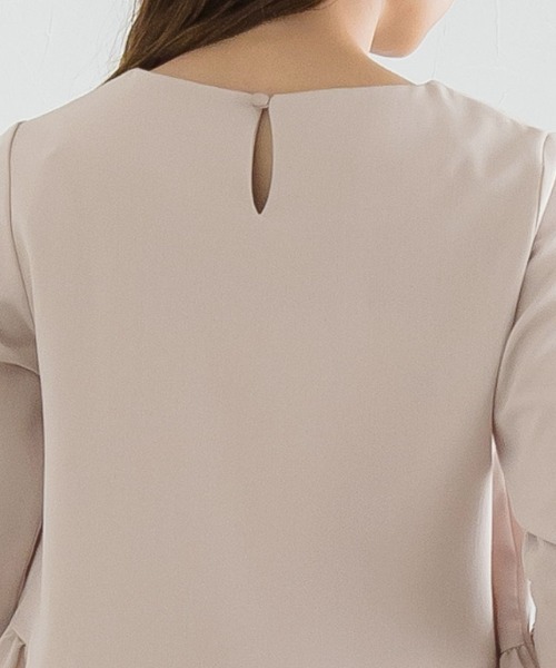 Pierrot（ピエロ）の「フリルセットアップ（セットアップ・レディース・ブラック/グレイッシュベージュ/ネイビー/キャメル/グレイッシュブルー/ダークネイビー・M/L/PM）」の18枚目の写真