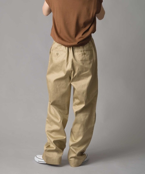 OMNES(オムネス)の「チノワイドパンツ(チノパンツ・レディース・ベージュ/カーキ・M/L)」の4枚目の写真