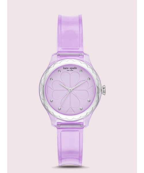 スリーハンド ウォッチ アナログ腕時計 Kate Spade Kate York ケイトスペード ローズバンク Spade パープル New パープル ポリウレタン ニューヨーク のファッション