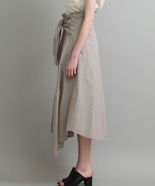 FEMMENT（ファモン）の「【FEMMNET(ファモン)】Coボイルサッカーコルセットミューズスカート（スカート・レディース・サックスブルー/キャメル・2）」の17枚目の写真