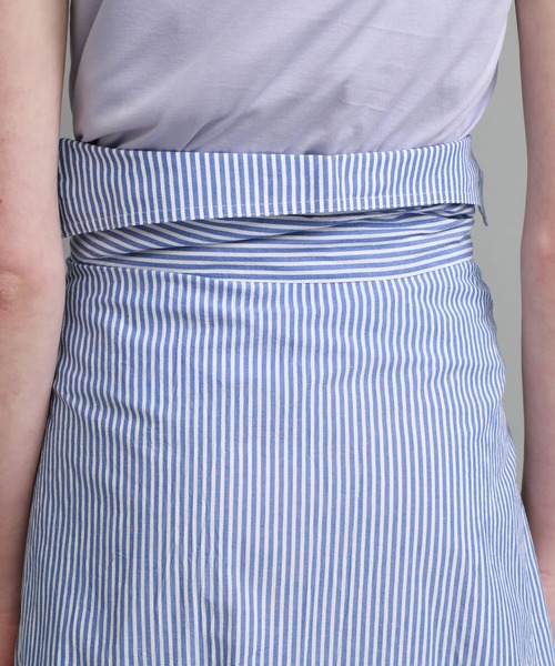 FEMMENT（ファモン）の「【FEMMNET(ファモン)】Coボイルサッカーコルセットミューズスカート（スカート・レディース・サックスブルー/キャメル・2）」の13枚目の写真