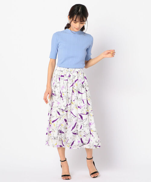 NOLLEY’S Sophi(ノーリーズソフィ)の「ランダムリブハイネック5分袖ニット(ニット/セーター・レディース・サーモンピンク/アイボリー/ライトブルー/ブラウン・38/36)」の21枚目の写真