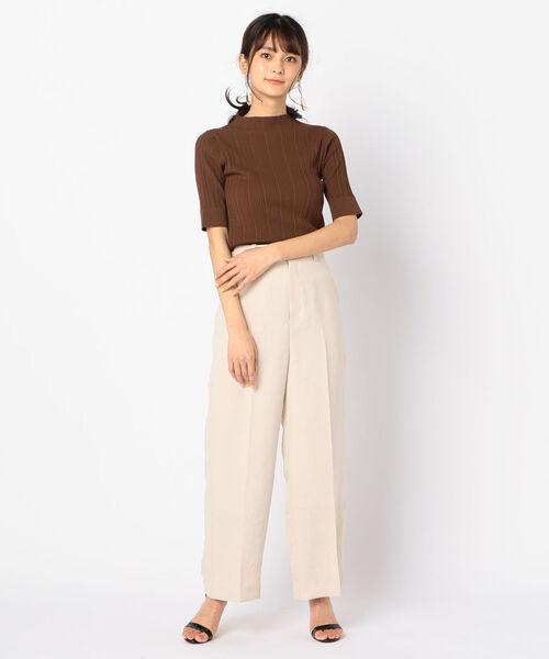 NOLLEY’S Sophi(ノーリーズソフィ)の「ランダムリブハイネック5分袖ニット(ニット/セーター・レディース・サーモンピンク/アイボリー/ライトブルー/ブラウン・38/36)」の16枚目の写真