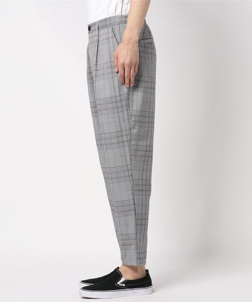 WEGO(ウィゴー)の「WEGO/【セットアップ対応商品】クラシックチェックペグトップスラックス(スラックス・メンズ・ブラウン系その他2/グレー系その他2・LARGE/SMALL/MEDIUM)」の4枚目の写真