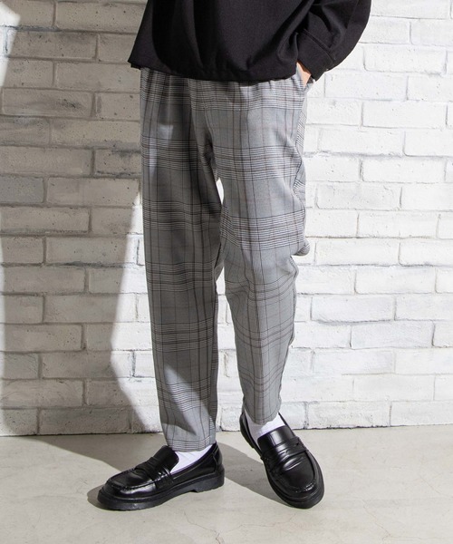 WEGO(ウィゴー)の「WEGO/【セットアップ対応商品】クラシックチェックペグトップスラックス(スラックス・メンズ・ブラウン系その他2/グレー系その他2・LARGE/SMALL/MEDIUM)」の2枚目の写真