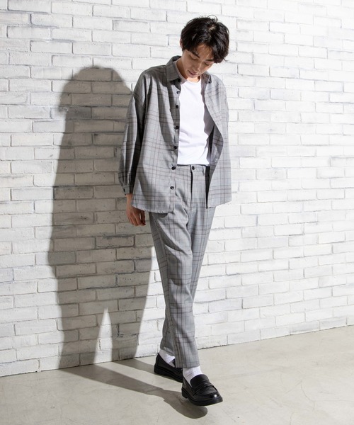 WEGO(ウィゴー)の「WEGO/【セットアップ対応商品】クラシックチェックペグトップスラックス(スラックス・メンズ・ブラウン系その他2/グレー系その他2・LARGE/SMALL/MEDIUM)」の17枚目の写真