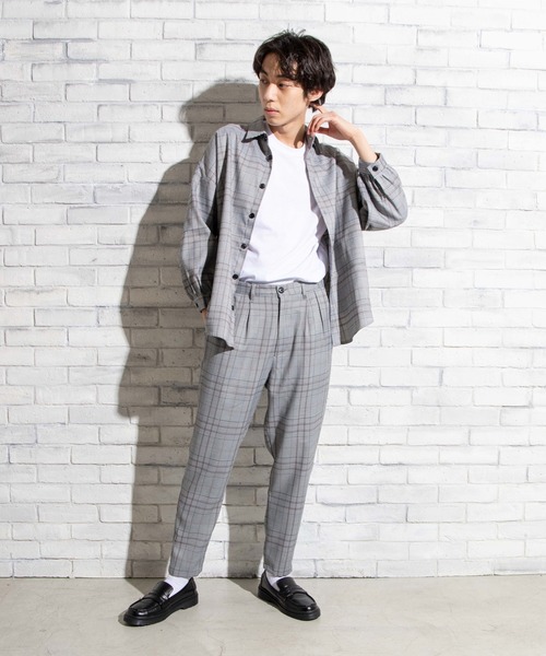 WEGO(ウィゴー)の「WEGO/【セットアップ対応商品】クラシックチェックペグトップスラックス(スラックス・メンズ・ブラウン系その他2/グレー系その他2・LARGE/SMALL/MEDIUM)」の16枚目の写真