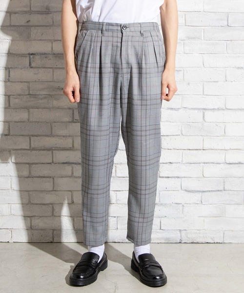 WEGO(ウィゴー)の「WEGO/【セットアップ対応商品】クラシックチェックペグトップスラックス(スラックス・メンズ・ブラウン系その他2/グレー系その他2・LARGE/SMALL/MEDIUM)」の9枚目の写真