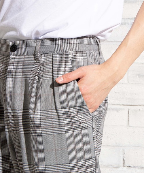 WEGO(ウィゴー)の「WEGO/【セットアップ対応商品】クラシックチェックペグトップスラックス(スラックス・メンズ・ブラウン系その他2/グレー系その他2・LARGE/SMALL/MEDIUM)」の6枚目の写真