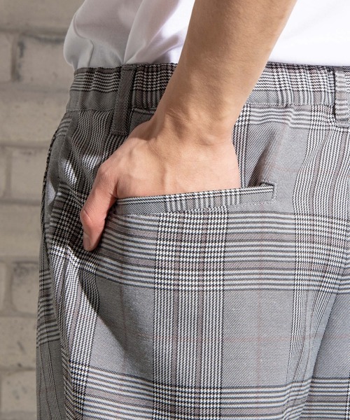 WEGO(ウィゴー)の「WEGO/【セットアップ対応商品】クラシックチェックペグトップスラックス(スラックス・メンズ・ブラウン系その他2/グレー系その他2・LARGE/SMALL/MEDIUM)」の5枚目の写真