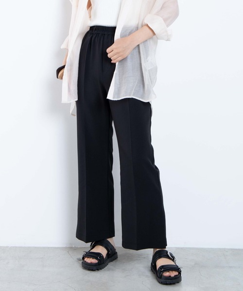 WEGO(ウィゴー)の「WEGO/カラースリットフレアパンツ(スラックス・レディース・ブラック/ブラウン/レッド/イエロー/ブルー/グリーン/アイボリー・SMALL/MEDIUM)」の9枚目の写真