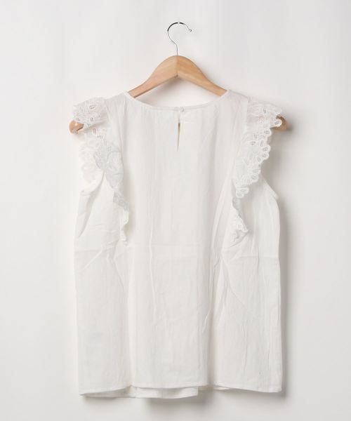 coca(coca)(コカ)の「袖刺繍ブラウス(シャツ/ブラウス・レディース・ホワイト/ブラック・ONE SIZE)」の3枚目の写真