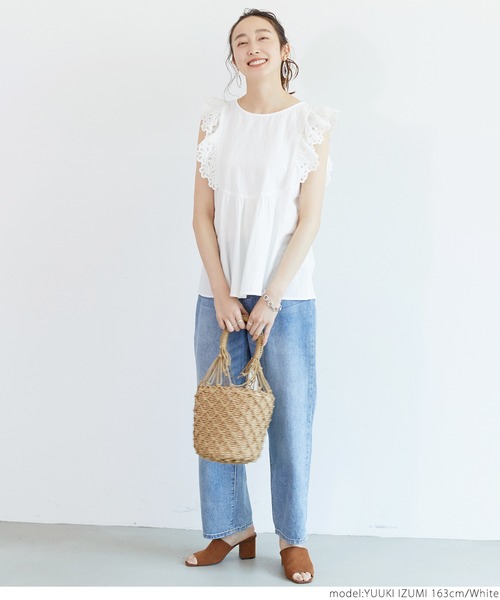 coca(coca)(コカ)の「袖刺繍ブラウス(シャツ/ブラウス・レディース・ホワイト/ブラック・ONE SIZE)」の10枚目の写真