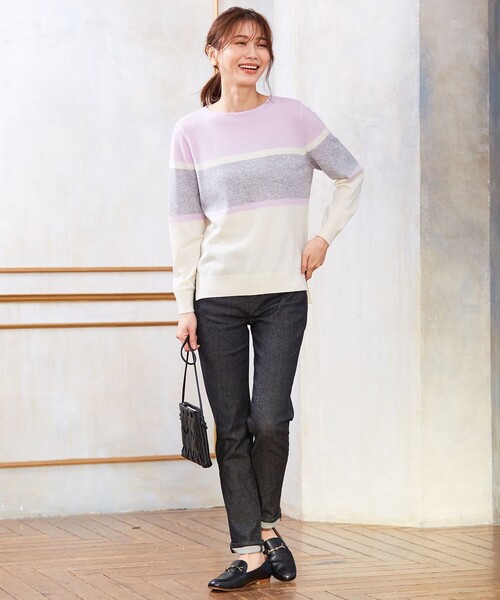J.PRESS(ジェイプレス)の「【驚異の伸縮性】10oz Stretch Denim ストレートデニムパンツ(デニムパンツ・レディース・ブルー系/ネイビー系・7/9/11/13)」の6枚目の写真