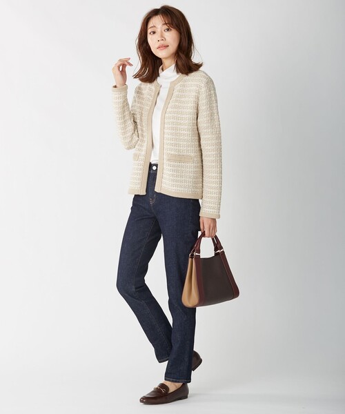 J.PRESS(ジェイプレス)の「【驚異の伸縮性】10oz Stretch Denim ストレートデニムパンツ(デニムパンツ・レディース・ブルー系/ネイビー系・7/9/11/13)」の10枚目の写真