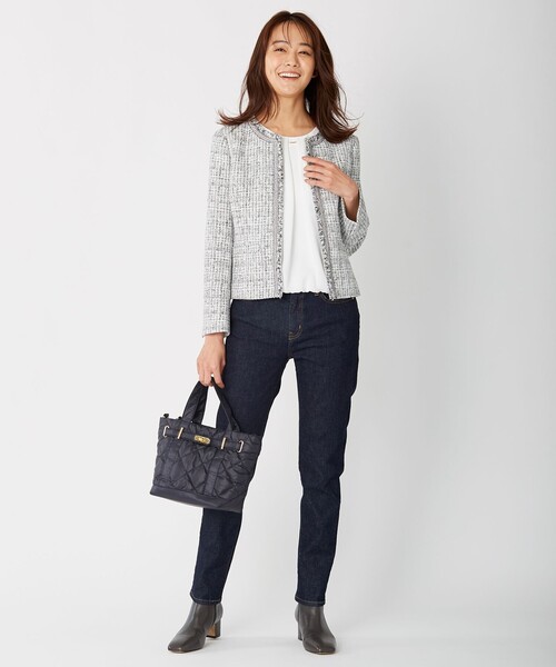 J.PRESS(ジェイプレス)の「【驚異の伸縮性】10oz Stretch Denim ストレートデニムパンツ(デニムパンツ・レディース・ブルー系/ネイビー系・7/9/11/13)」の12枚目の写真