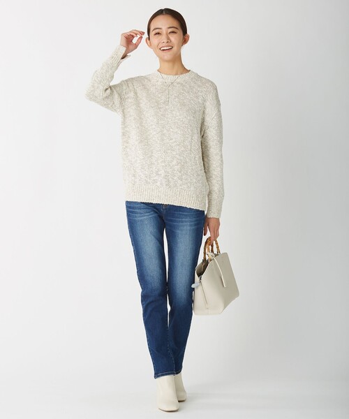 J.PRESS(ジェイプレス)の「【驚異の伸縮性】10oz Stretch Denim ストレートデニムパンツ(デニムパンツ・レディース・ブルー系/ネイビー系・7/9/11/13)」の14枚目の写真