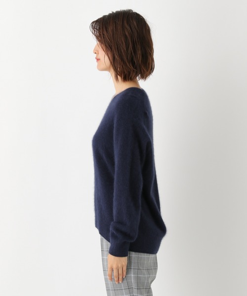 LEPSIM(レプシィム)の「12GチャイニーズラクーンコンVプルオーバー 885244(ニット/セーター・レディース・ネイビー/ラメ/モカ・MEDIUM/LARGE)」の7枚目の写真