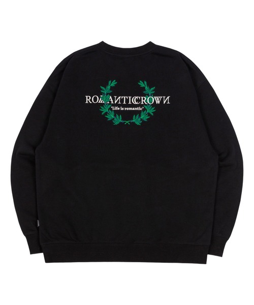 ROMANTIC CROWN★MODERN LAUREL LOGO SWEATSHIRT 5色 セール】【ROMANTIC CROWN】MODERN LAUREL LOGO SWEATSHIRT