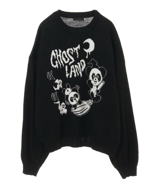 Candy Stripper（キャンディストリッパー）の「GHOST LAND ニット（ニット/セーター・レディース・ブラック/オレンジ・2）」の6枚目の写真