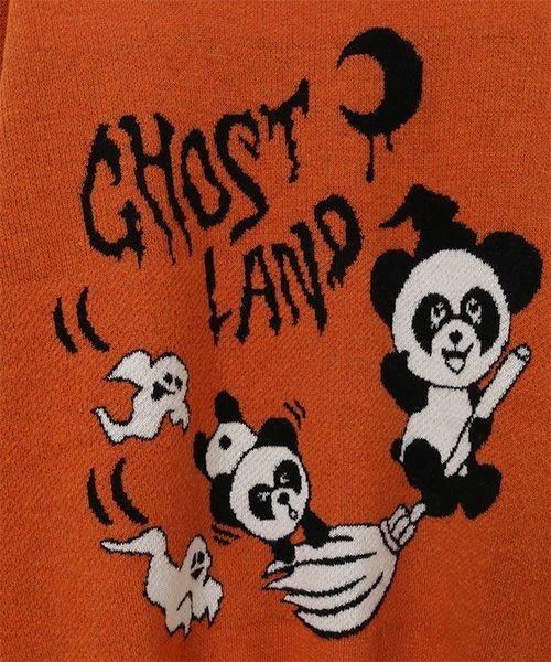 Candy Stripper（キャンディストリッパー）の「GHOST LAND ニット（ニット/セーター・レディース・ブラック/オレンジ・2）」の7枚目の写真