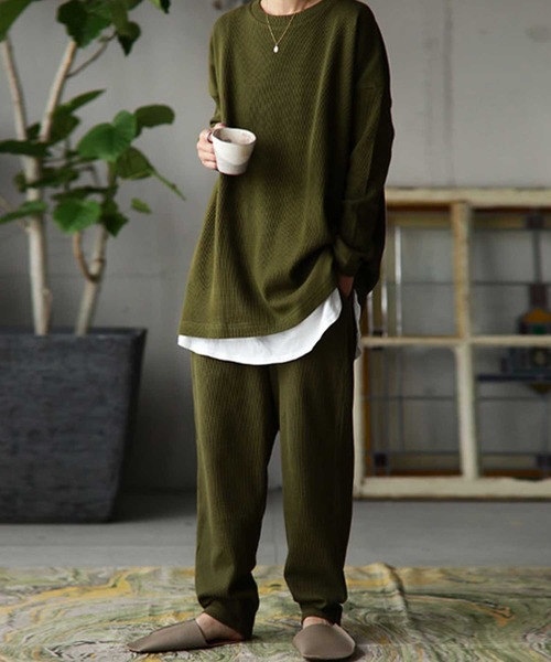 antiqua(アンティカ)の「ルームウェア(ルームウェア/パジャマ・レディース・杢グレー/ブラック/カーキ/ブルー系その他・M/L/L/XL)」の3枚目の写真