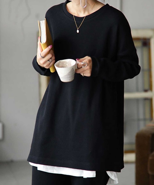 antiqua(アンティカ)の「ルームウェア(ルームウェア/パジャマ・レディース・杢グレー/ブラック/カーキ/ブルー系その他・M/L/L/XL)」の5枚目の写真