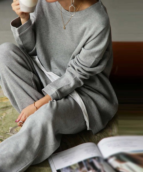 antiqua(アンティカ)の「ルームウェア(ルームウェア/パジャマ・レディース・杢グレー/ブラック/カーキ/ブルー系その他・M/L/L/XL)」の13枚目の写真