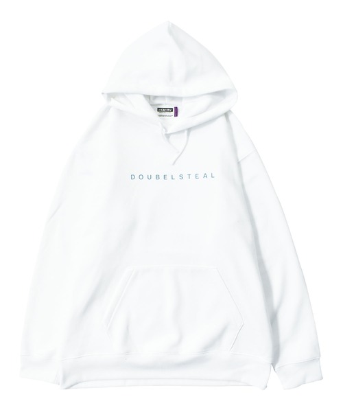 DOUBLE STEAL(ダブルスティール)の「3D SMALL LOGO 裏起毛パーカー(パーカー・メンズ・ホワイト/ブラック/トップグレー/バーガンディー・MEDIUM/LARGE/X-LARGE)」の2枚目の写真