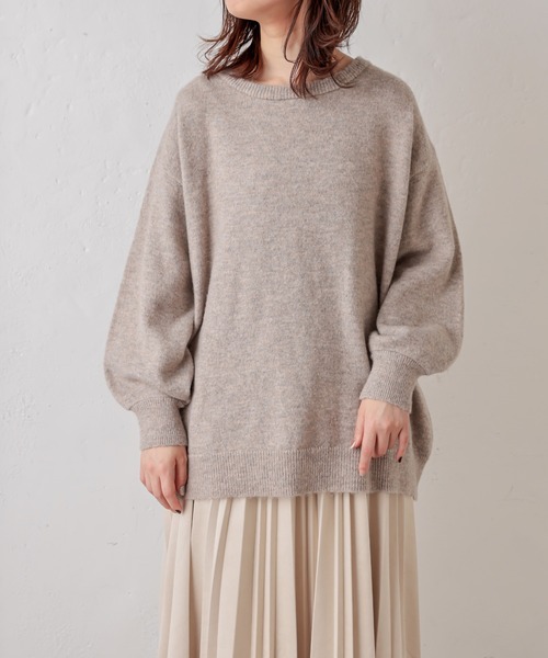 natural couture（ナチュラルクチュール）の「【WEB限定】BACKレースアップふんわりニットプルオーバー（ニット/セーター・レディース・ベージュ/ピンク/アイボリー/ミント・FREE）」の21枚目の写真