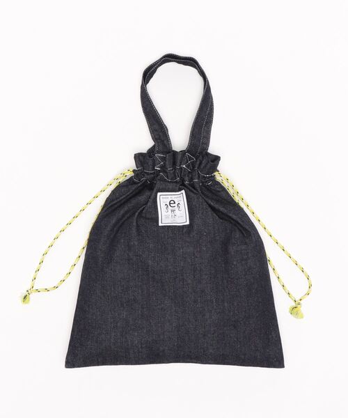 e JEANS(イージーンズ)の「【24】【it】【e-JEANS】Product by e 巾着トートバッグ(トートバッグ・レディース・ホワイト/インディゴブルー/その他・FREE)」の3枚目の写真
