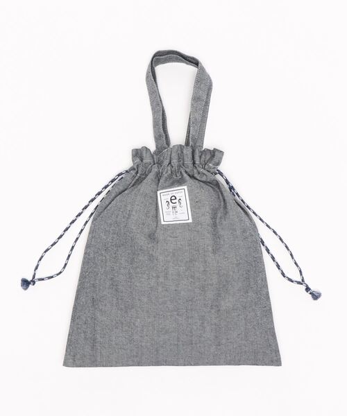 e JEANS(イージーンズ)の「【24】【it】【e-JEANS】Product by e 巾着トートバッグ(トートバッグ・レディース・ホワイト/インディゴブルー/その他・FREE)」の1枚目の写真