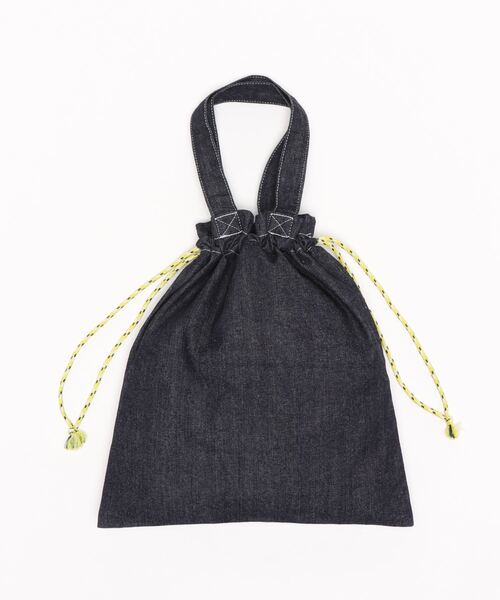 e JEANS(イージーンズ)の「【24】【it】【e-JEANS】Product by e 巾着トートバッグ(トートバッグ・レディース・ホワイト/インディゴブルー/その他・FREE)」の4枚目の写真