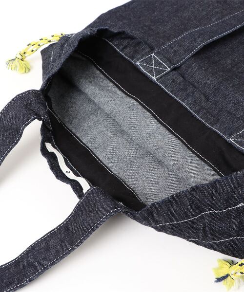 e JEANS(イージーンズ)の「【24】【it】【e-JEANS】Product by e 巾着トートバッグ(トートバッグ・レディース・ホワイト/インディゴブルー/その他・FREE)」の6枚目の写真