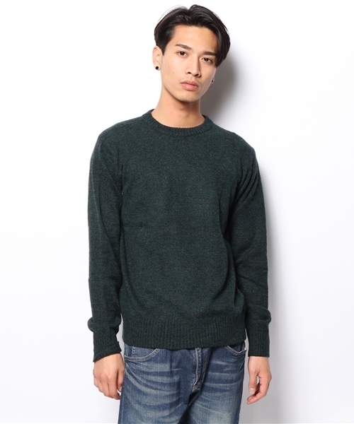 CIAOPANIC（チャオパニック）の「【Ciaopanic】アルパカ混C/N（ニット/セーター・メンズ・グリーン/ワインレッド/ブルー/マスタード・LARGE/MEDIUM）」の5枚目の写真