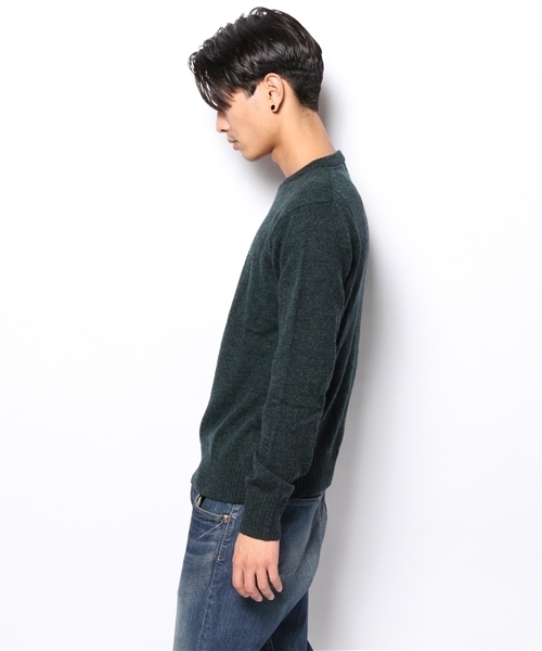 CIAOPANIC（チャオパニック）の「【Ciaopanic】アルパカ混C/N（ニット/セーター・メンズ・グリーン/ワインレッド/ブルー/マスタード・LARGE/MEDIUM）」の6枚目の写真