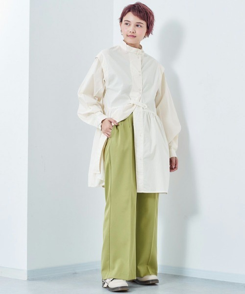 cepo（セポ）の「カタキリカエフレアワンピース（ワンピース・レディース・ブラック/オフホワイト/サックスブルー・M）」の7枚目の写真