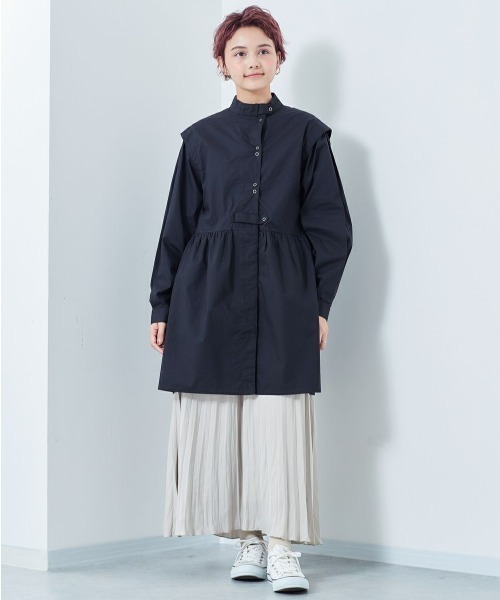 cepo（セポ）の「カタキリカエフレアワンピース（ワンピース・レディース・ブラック/オフホワイト/サックスブルー・M）」の11枚目の写真