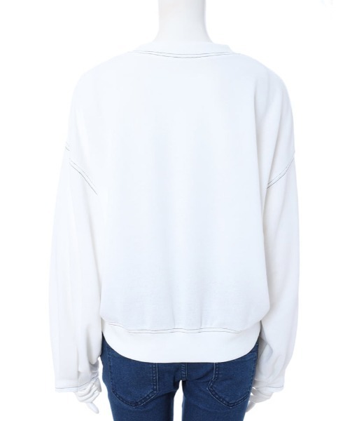 fifth(フィフス)の「バイカラーステッチ無地ロンT(Tシャツ/カットソー・レディース・ホワイト/カーキ・MEDIUM)」の10枚目の写真