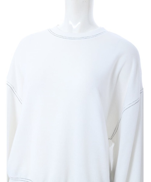 fifth(フィフス)の「バイカラーステッチ無地ロンT(Tシャツ/カットソー・レディース・ホワイト/カーキ・MEDIUM)」の5枚目の写真