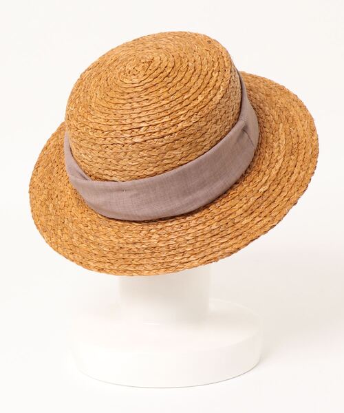 ONIGIRI(オニギリ)の「【一部店舗限定】 リボン カンカン帽(ハット・レディース・ブラウン/ベージュ・FREE)」の5枚目の写真