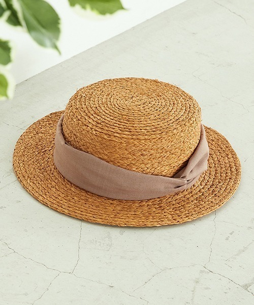 ONIGIRI(オニギリ)の「【一部店舗限定】 リボン カンカン帽(ハット・レディース・ブラウン/ベージュ・FREE)」の8枚目の写真