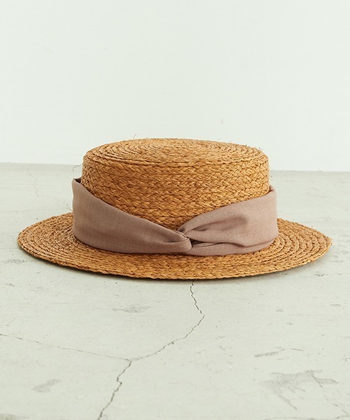 ONIGIRI(オニギリ)の「【一部店舗限定】 リボン カンカン帽(ハット・レディース・ブラウン/ベージュ・FREE)」の6枚目の写真