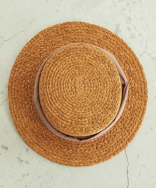 ONIGIRI(オニギリ)の「【一部店舗限定】 リボン カンカン帽(ハット・レディース・ブラウン/ベージュ・FREE)」の4枚目の写真