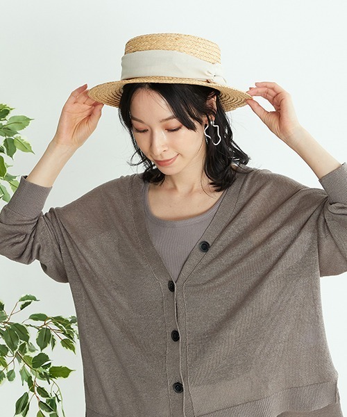 ONIGIRI(オニギリ)の「【一部店舗限定】 リボン カンカン帽(ハット・レディース・ブラウン/ベージュ・FREE)」の14枚目の写真