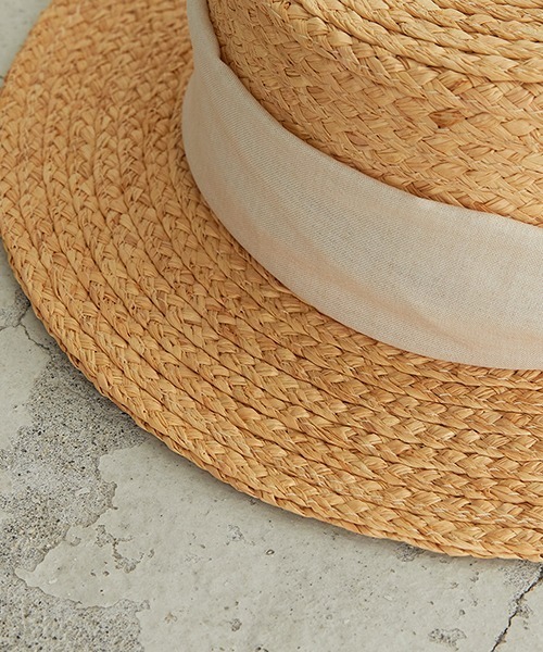 ONIGIRI(オニギリ)の「【一部店舗限定】 リボン カンカン帽(ハット・レディース・ブラウン/ベージュ・FREE)」の7枚目の写真