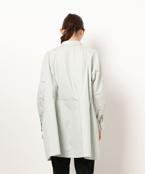 179/WG（イチナナキュウダブルジー）の「ラグランフレアチュニックブラウス（シャツ/ブラウス・レディース・グリーン/オフホワイト/カーキ・MEDIUM）」の14枚目の写真